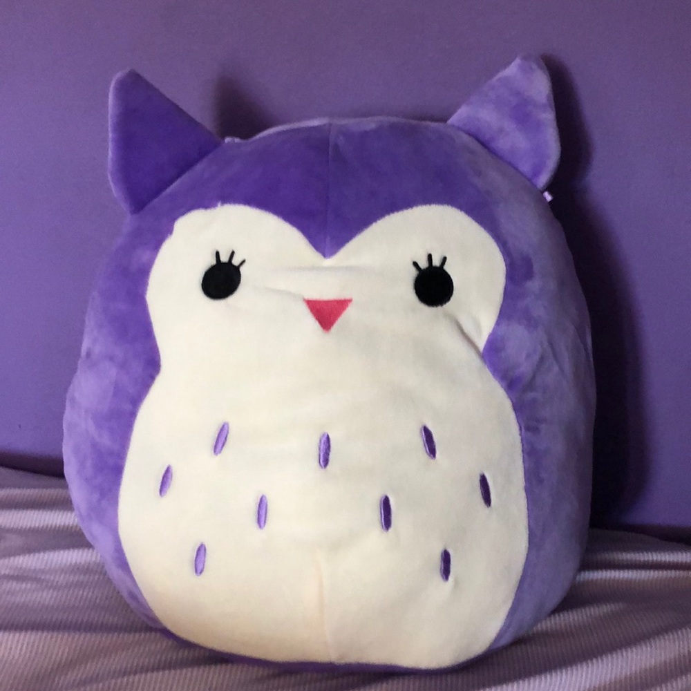 Squishmellow -owl pillow/ purple